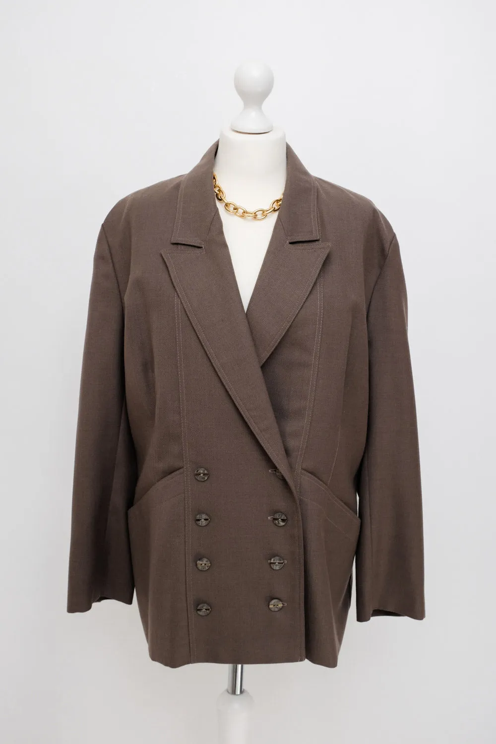 0046_VINTAGE NOUGAT WOOL BLAZER