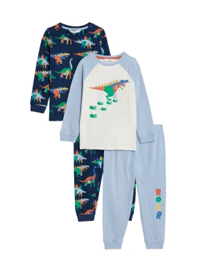 2pk Pure Cotton Dinosaur Pyjama Sets