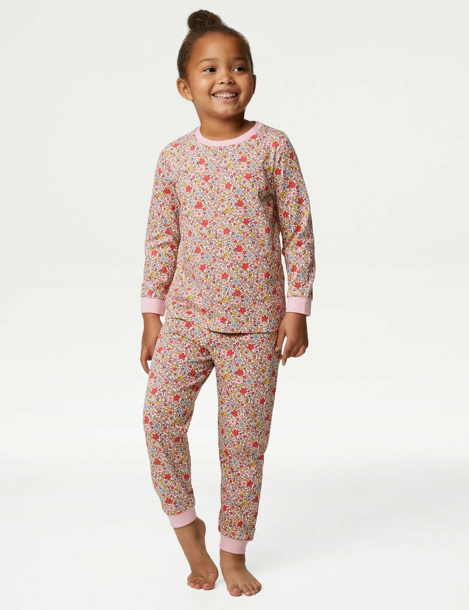 3pk Pure Cotton Floral Pyjama Sets