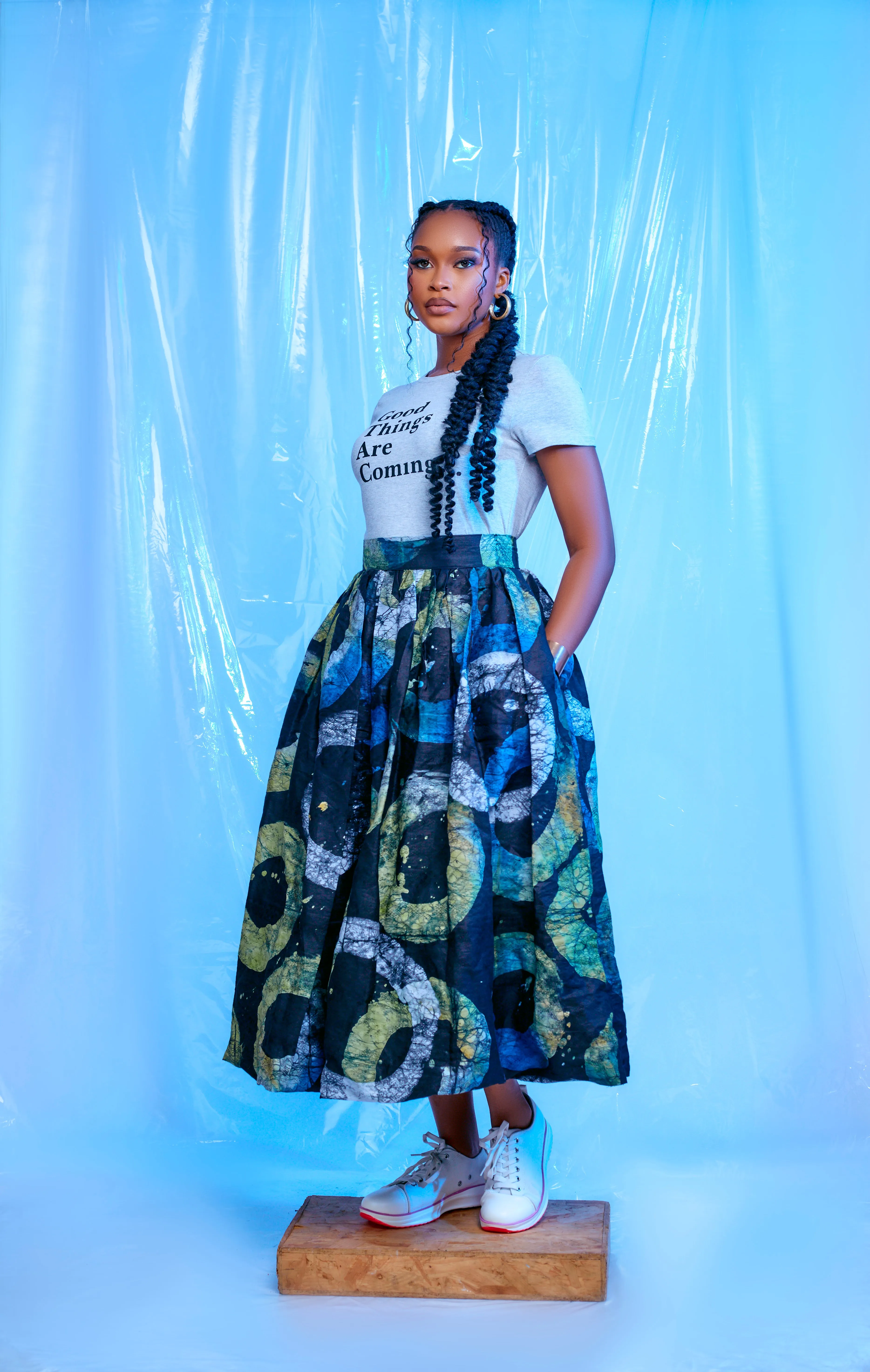 Adekunbi Adire bubble Skirt