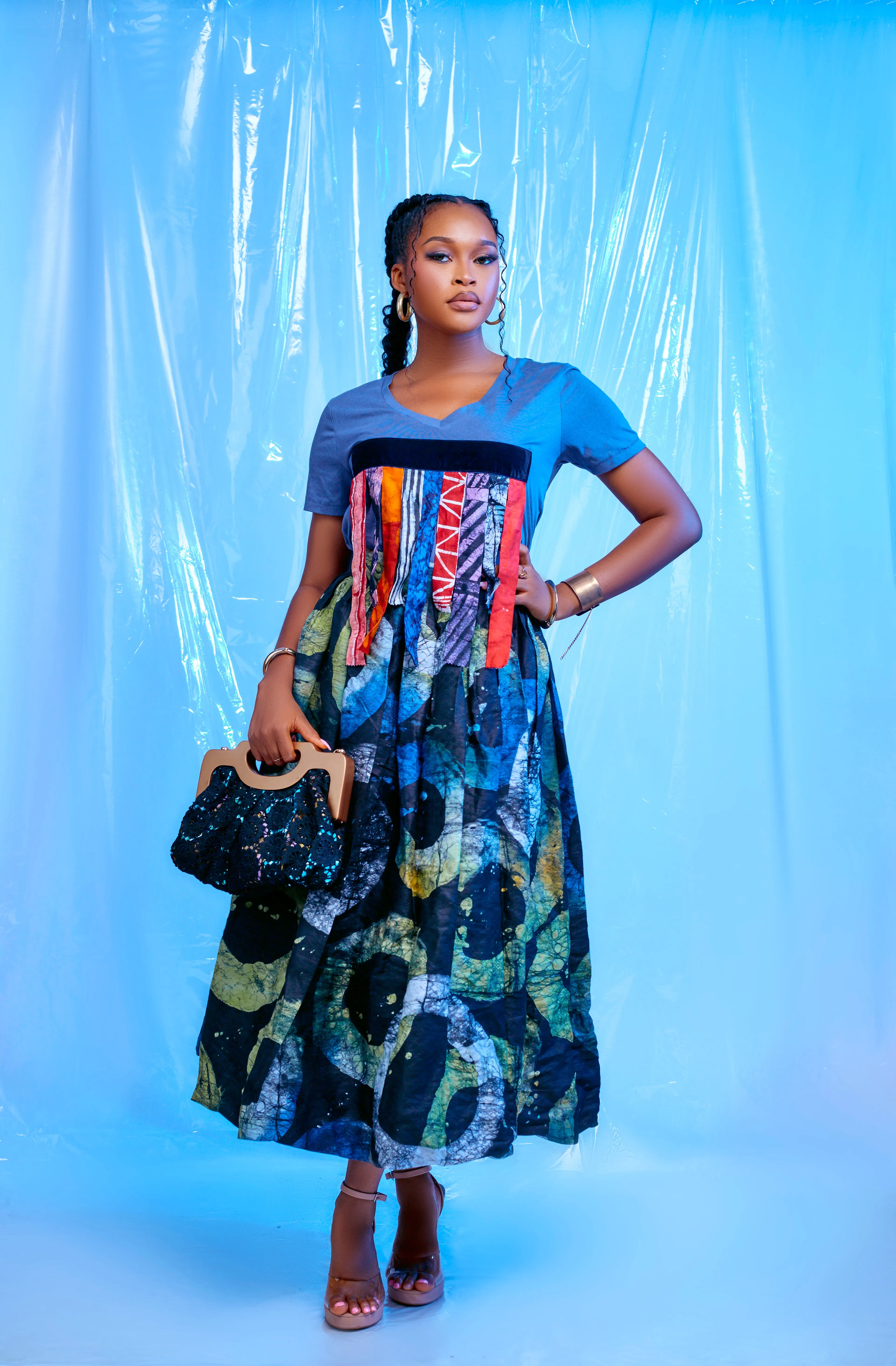 Adekunbi Adire bubble Skirt