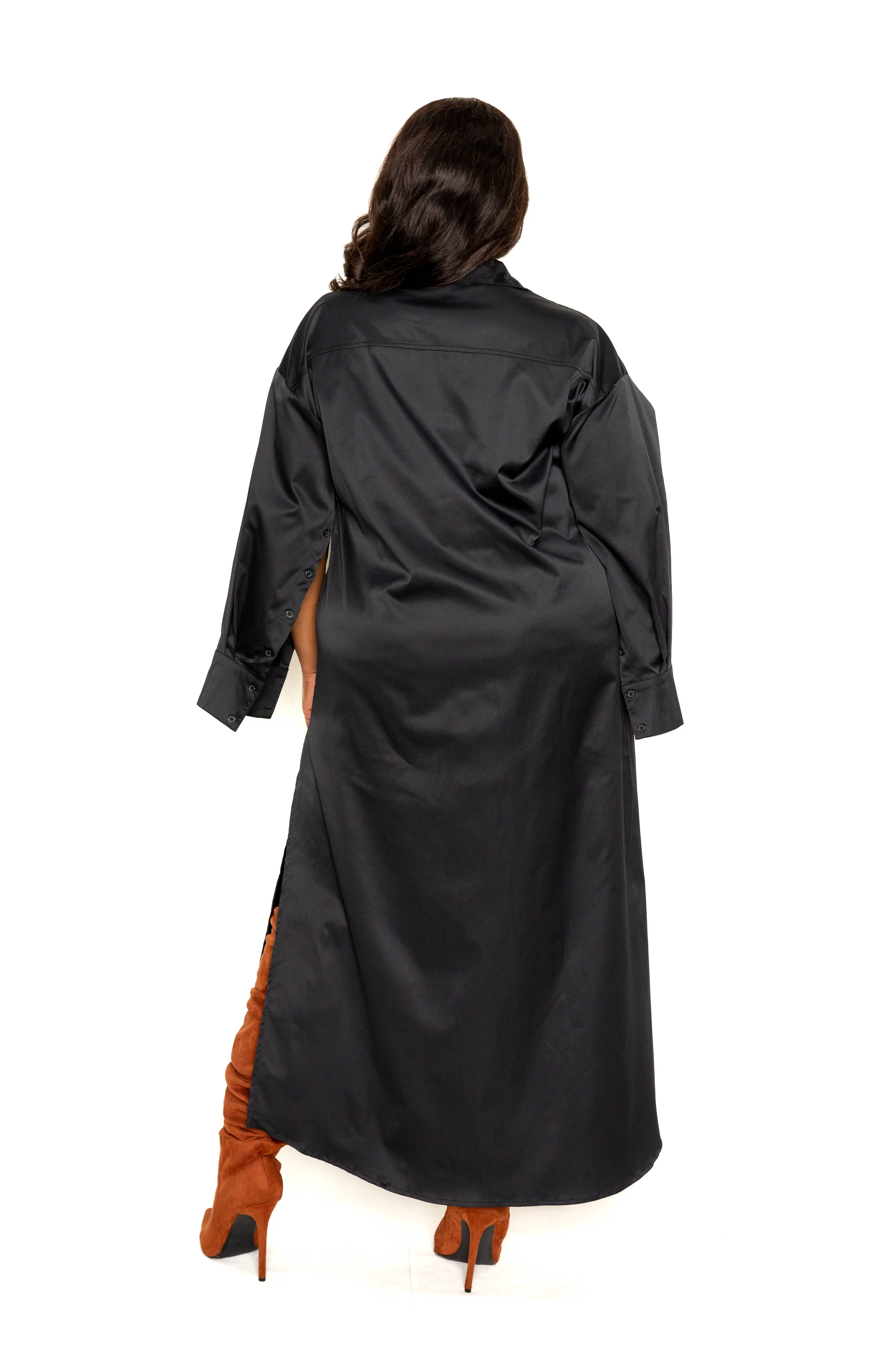 Cape Sleeve Shirt Dress Voluptuous ( ) Plus Size- 2 colors - Ships from The US