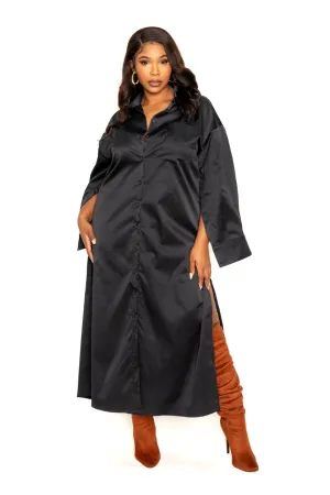 Cape Sleeve Shirt Dress Voluptuous ( ) Plus Size- 2 colors - Ships from The US