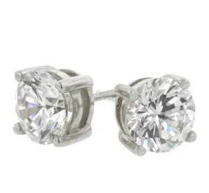 Christa Round Cut Stud Earrings – 6.5mm  | 1ct | Sterling Silver