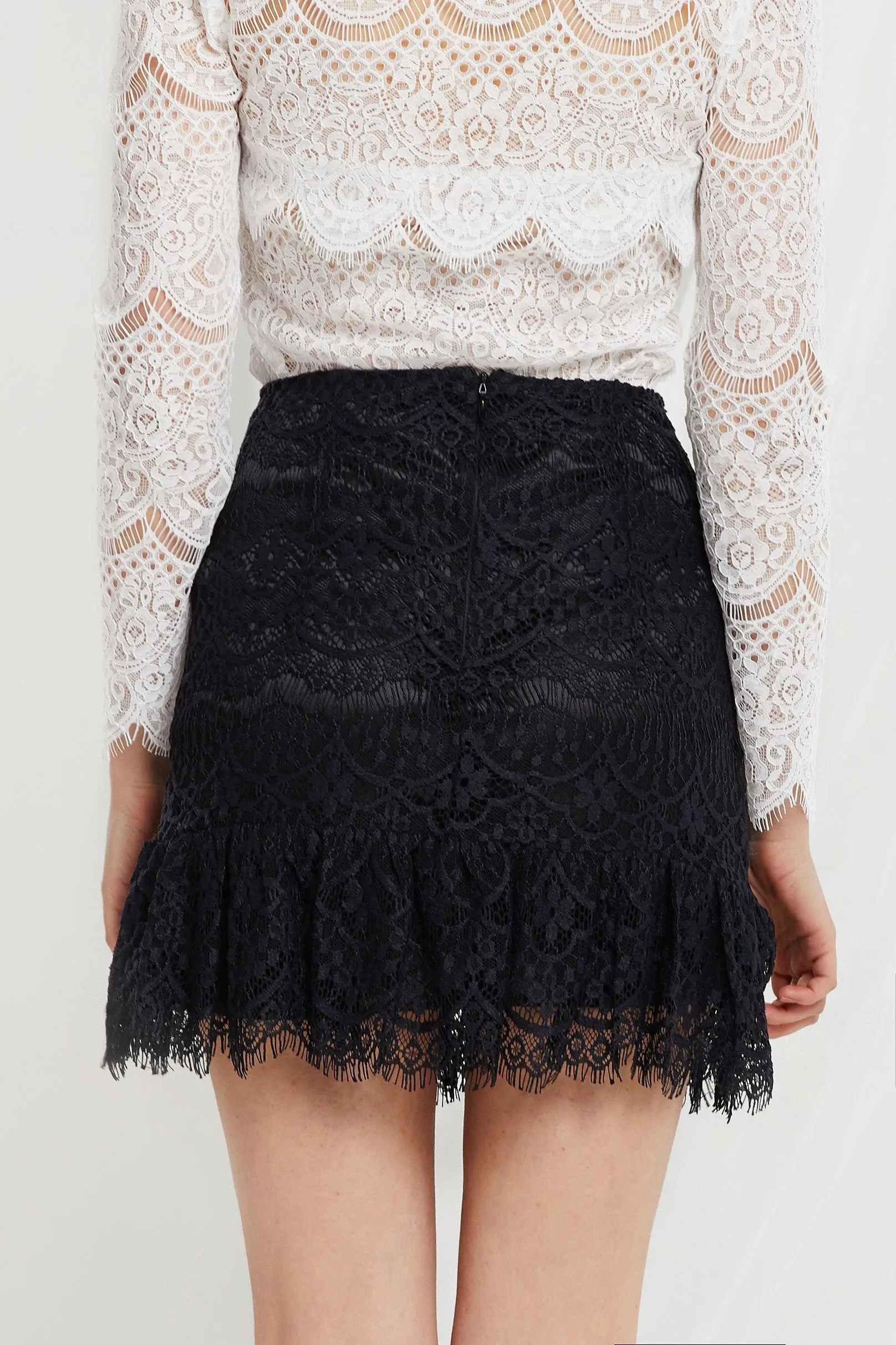 Dora Lace Flounce Skirt