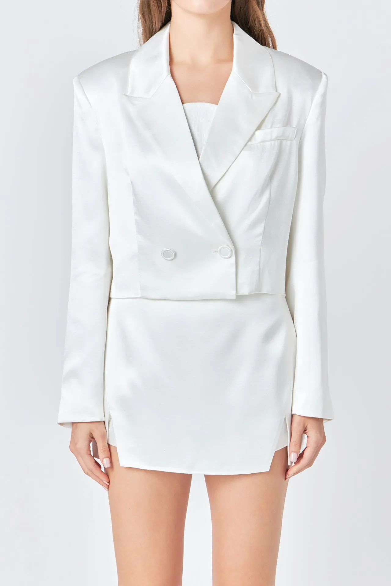 Endless Rose - Cropped Double Breast Blazer