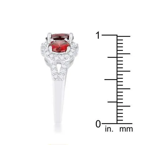 Garnet Classic Trio Ring