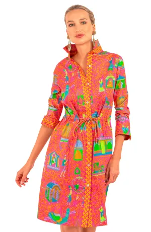 Gretchen Scott | Cotton Pulley Dress | Women's | Pink Palanquin Party