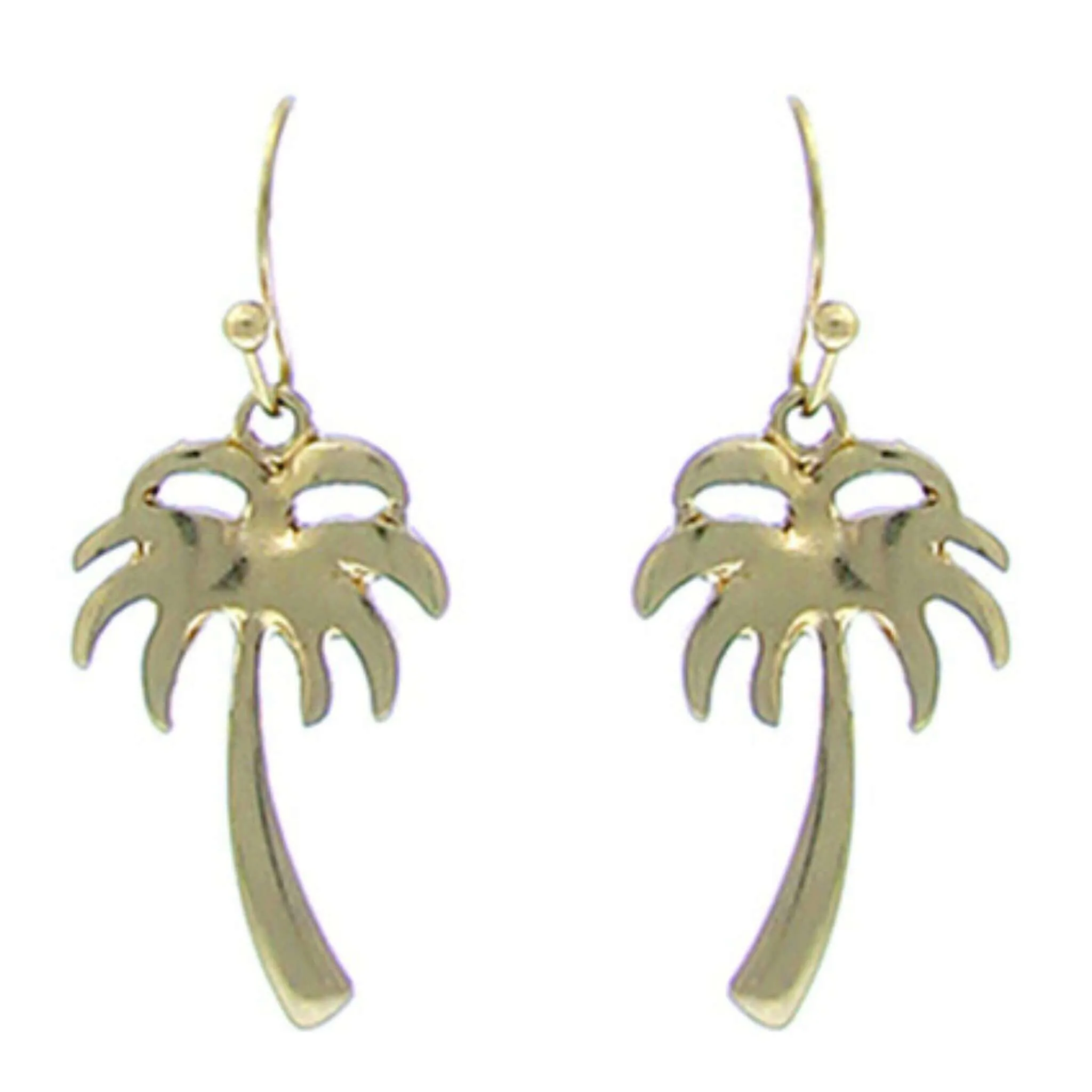 Hawaiian Gold Palm Tree Earrings