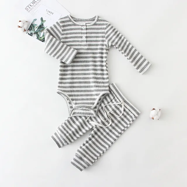 Infant Boy Girl Clothes Set Long Sleeve Baby Bodysuit