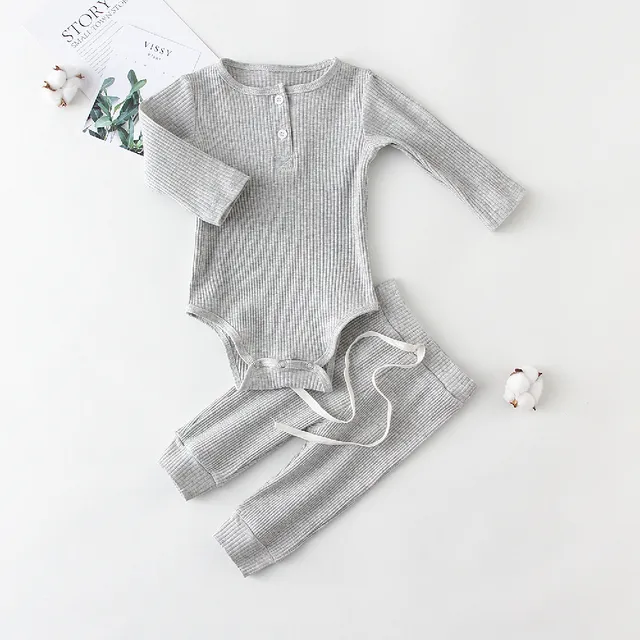 Infant Boy Girl Clothes Set Long Sleeve Baby Bodysuit