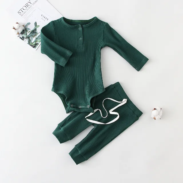 Infant Boy Girl Clothes Set Long Sleeve Baby Bodysuit