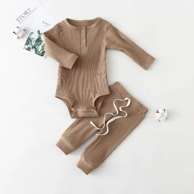 Infant Boy Girl Clothes Set Long Sleeve Baby Bodysuit