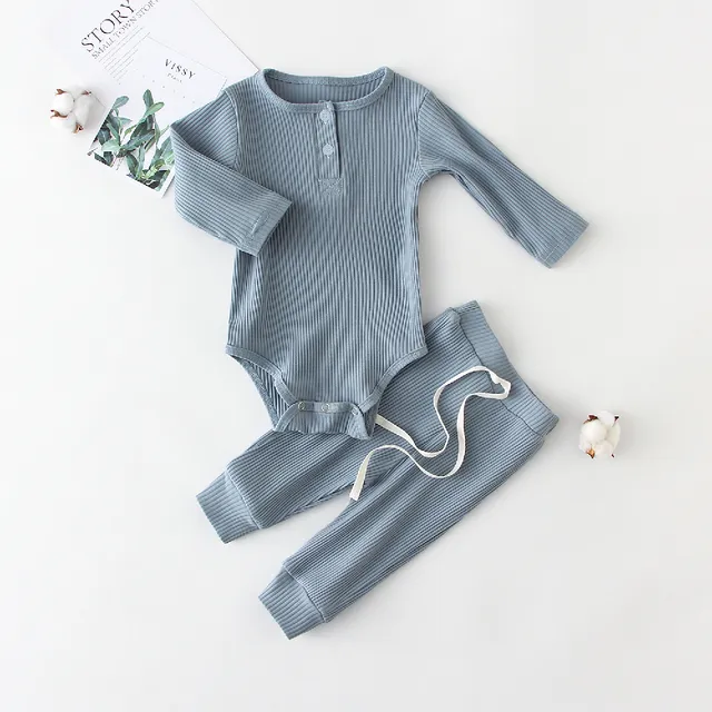 Infant Boy Girl Clothes Set Long Sleeve Baby Bodysuit