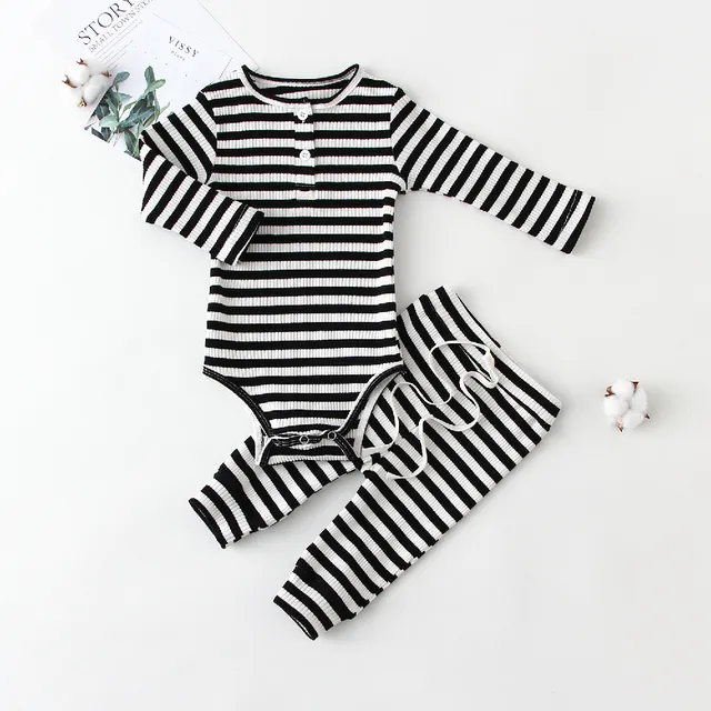 Infant Boy Girl Clothes Set Long Sleeve Baby Bodysuit