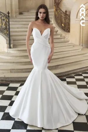 K1963 - Classic & Timeless V-neck Sleeveless Mermaid Sleeveless Wedding Dress