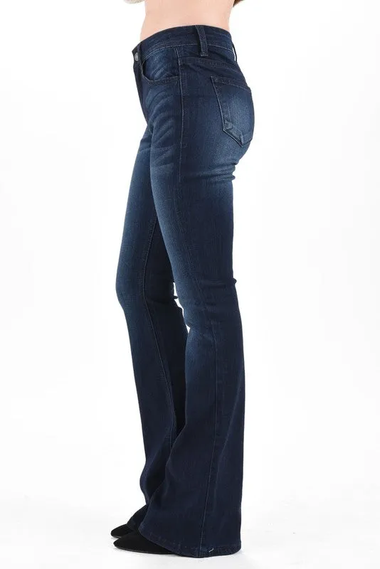 Kancan Aberdeen Mid Rise Bootcut Flare Jeans ~ Dark *FINAL SALE*