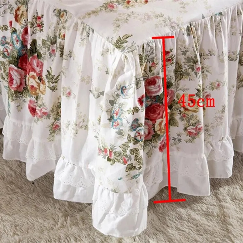 Luxurious Bed Skirt Set - 100% Cotton with Pillowcases