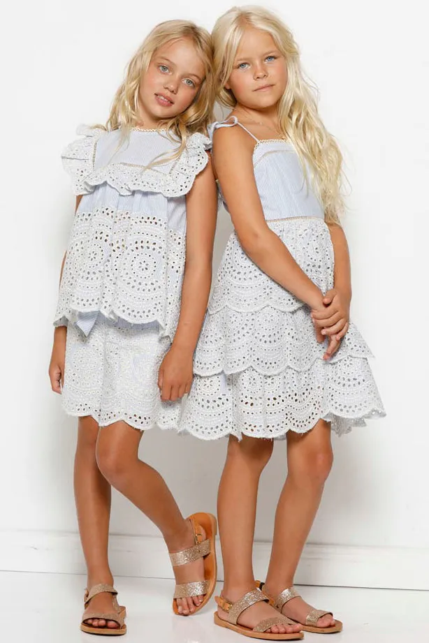 Marlo Camellia Stripe Girls Dress