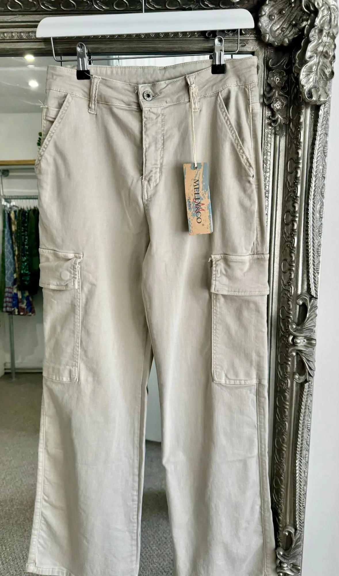 Melly & Co Beige Cargo Jeans