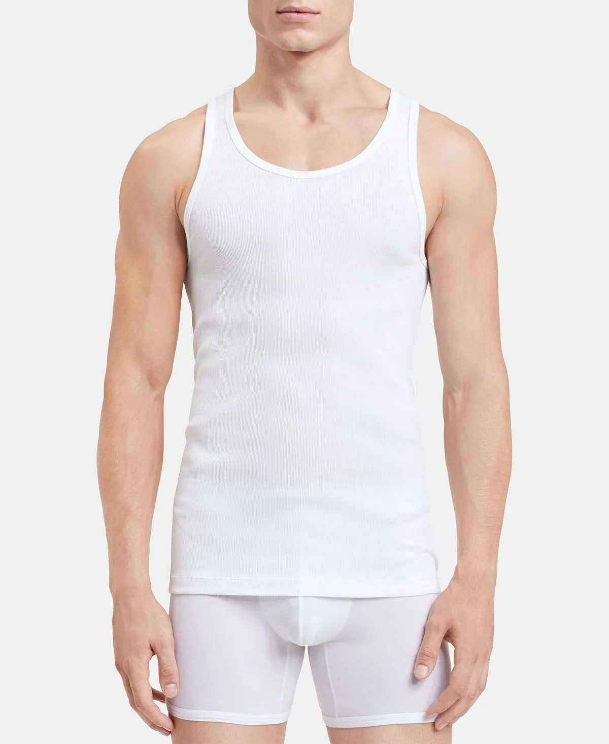 Men 5-pk. Calvin Klein cotton classic tank tops, white