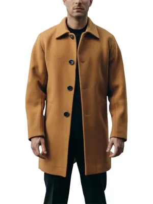 Men's Classic Camel Wool Overcoat