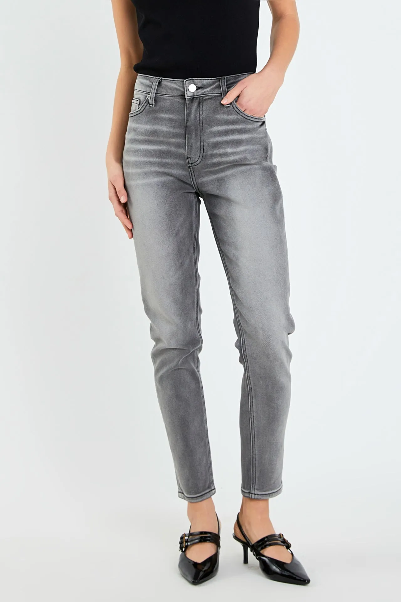 Midi Rise Skinny Jeans