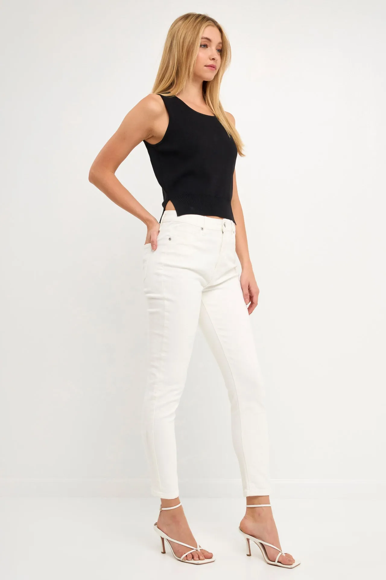 Midi Rise Skinny Jeans