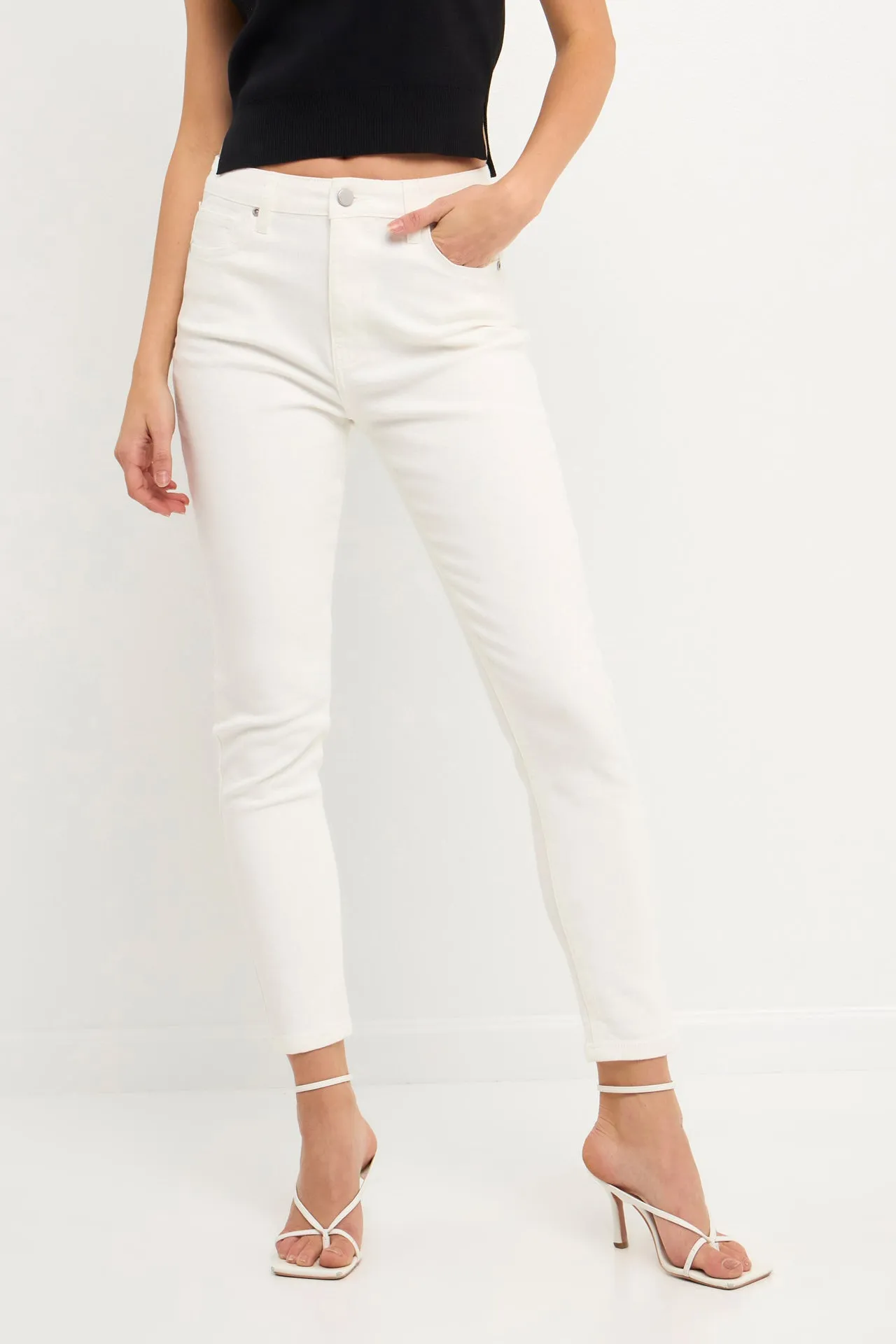 Midi Rise Skinny Jeans