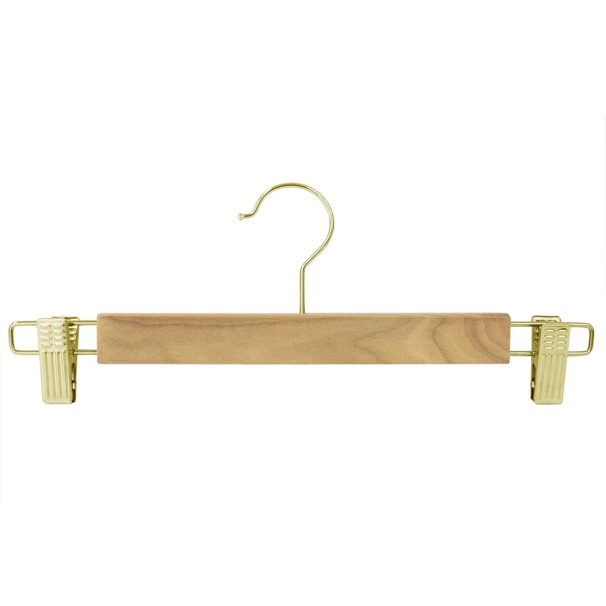 Premium Wood Skirt/Pant Hangers with Clips