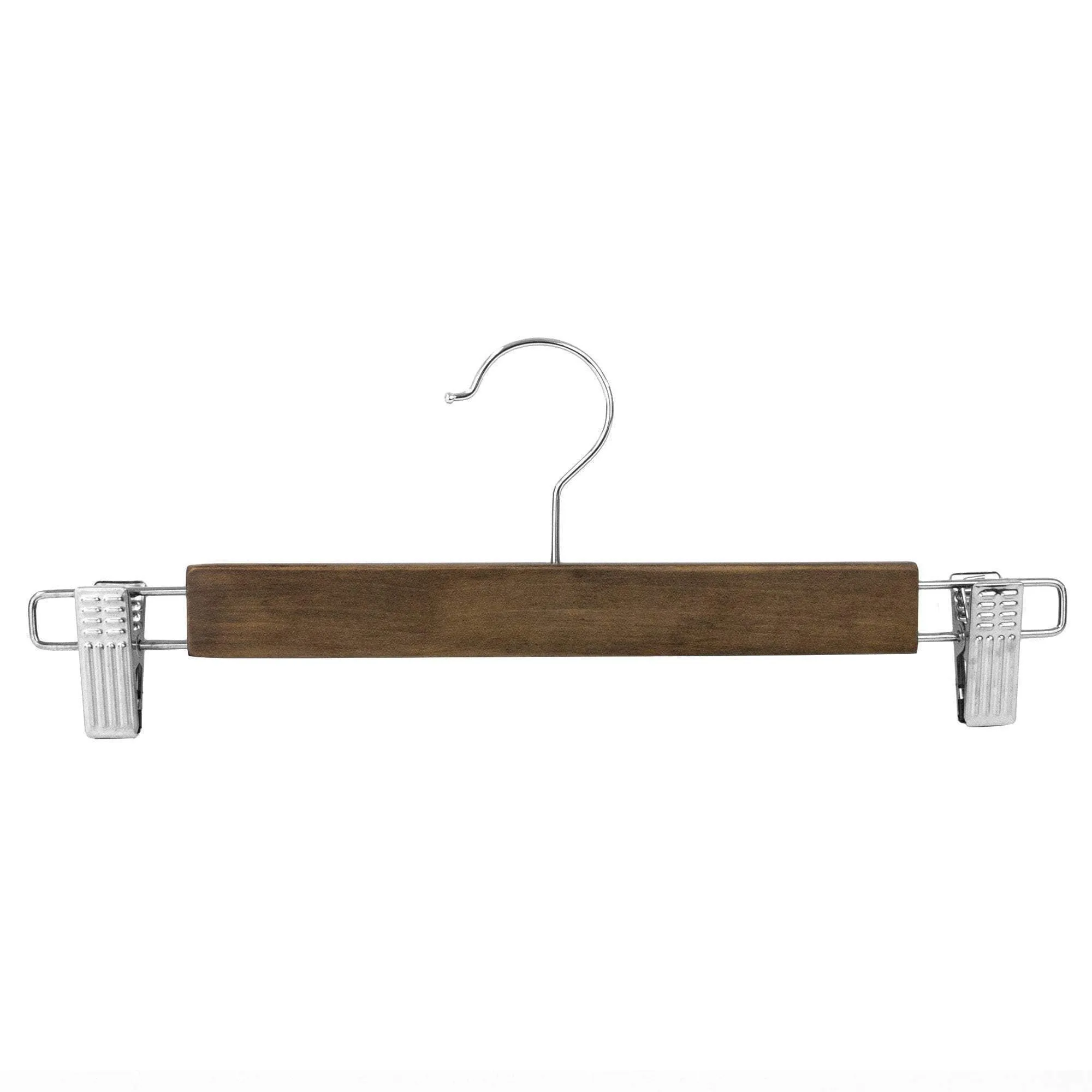 Premium Wood Skirt/Pant Hangers with Clips