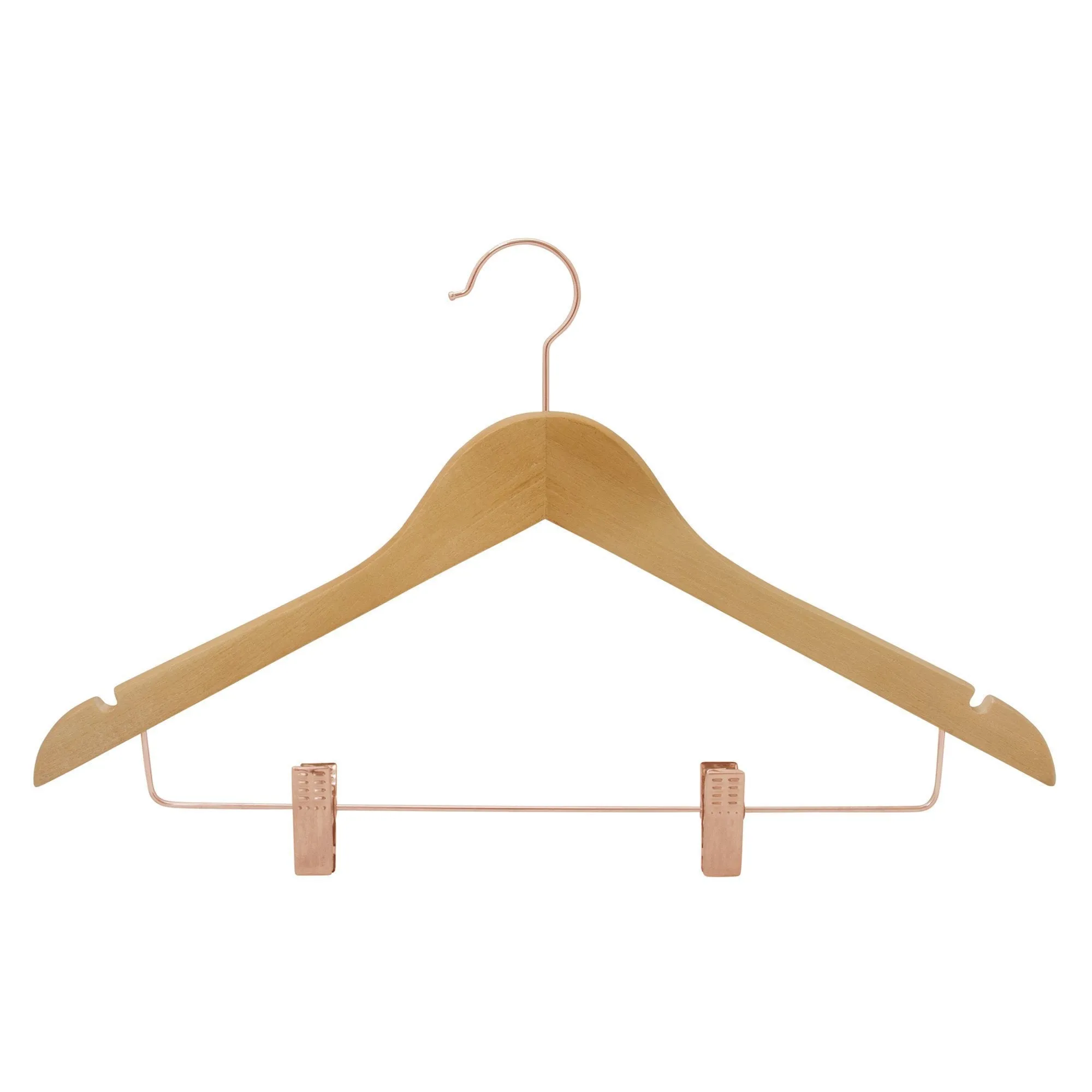 Premium Wood Suit/Skirt Hangers with Clips