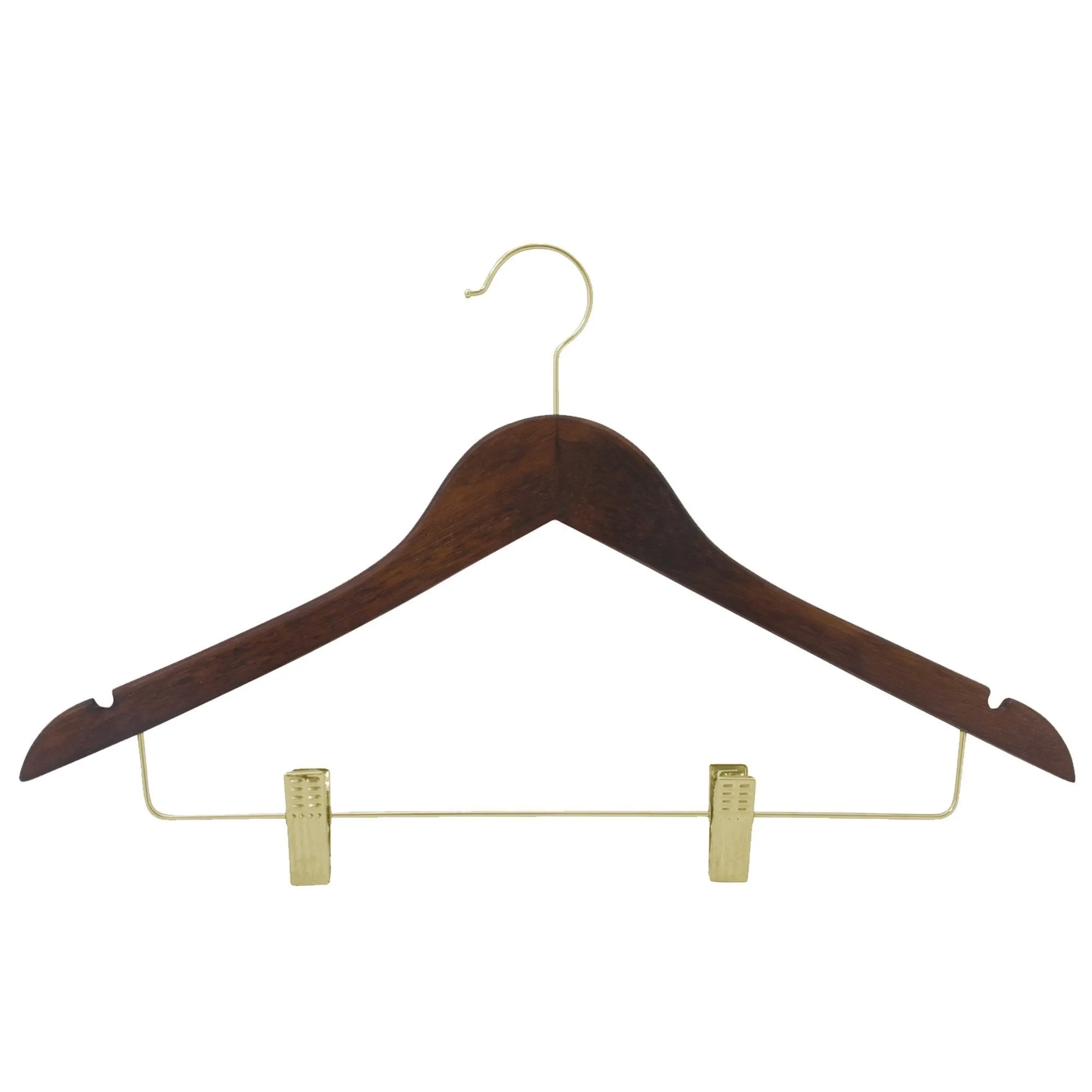 Premium Wood Suit/Skirt Hangers with Clips