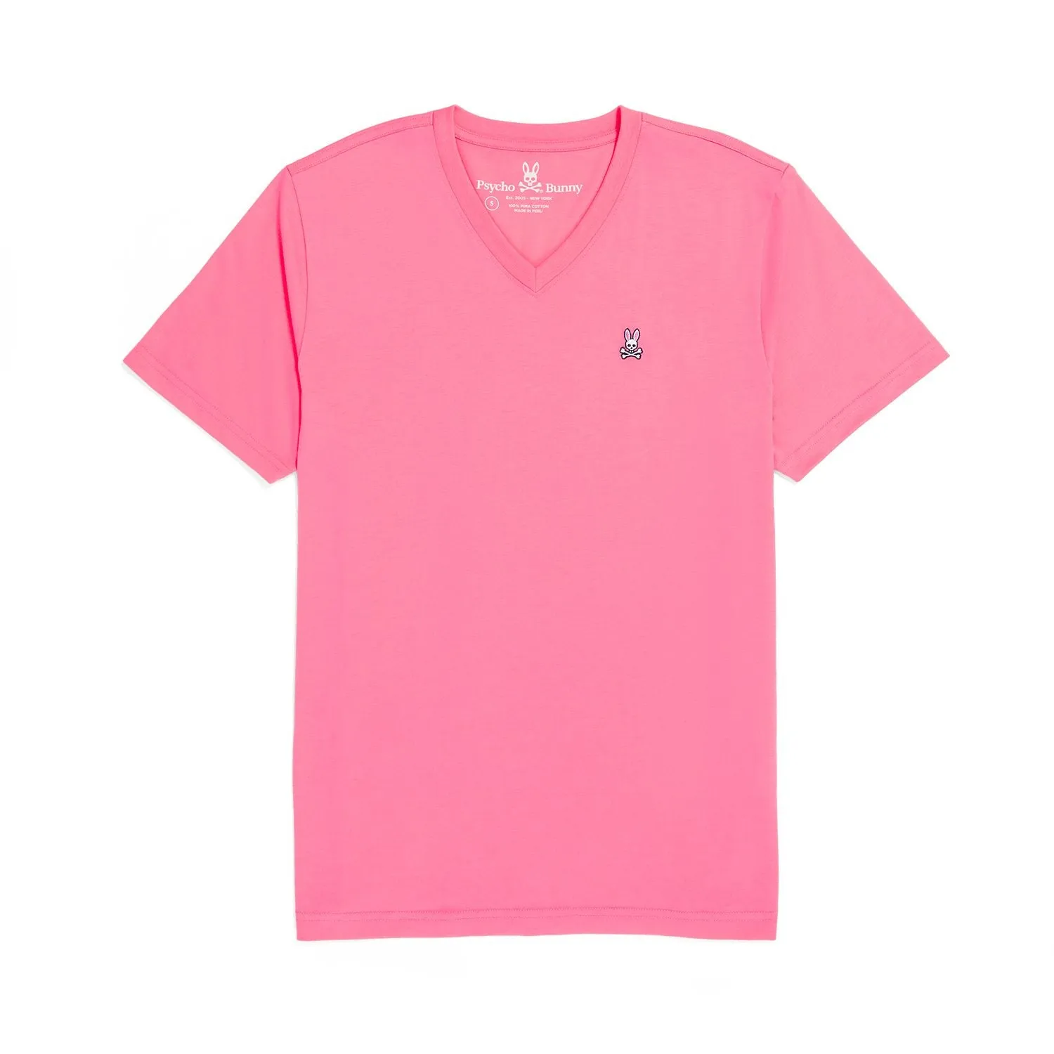 Psycho Bunny Classic V Neck Tee - Pink Punch