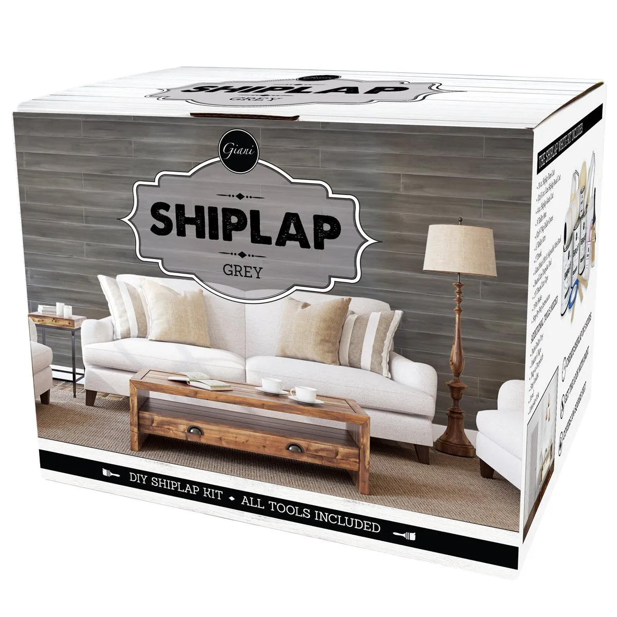 Shiplap Wall Paint Kit - Grey