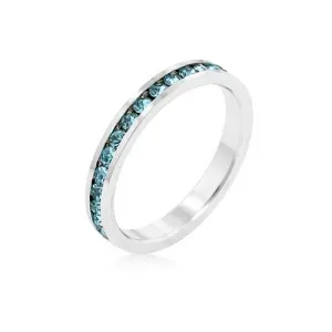 Stylish Stackables Aquamarine Crystal Ring