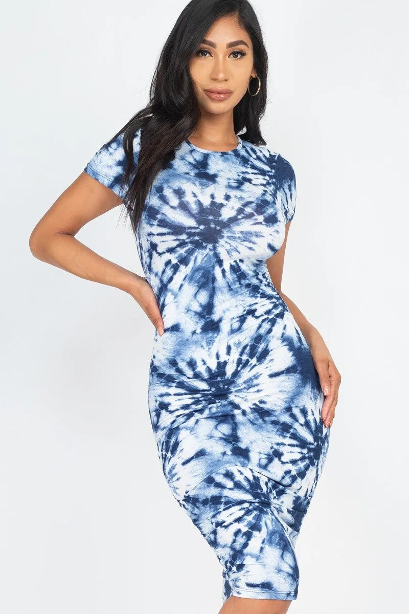 Tie-dye Printed Dress - 4 colors - Ships from The US