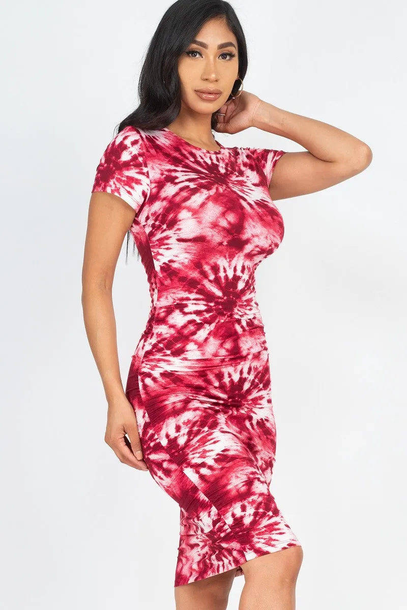 Tie-dye Printed Dress - 4 colors - Ships from The US