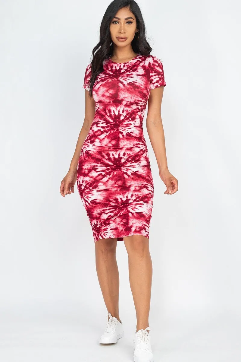 Tie-dye Printed Dress - 4 colors - Ships from The US