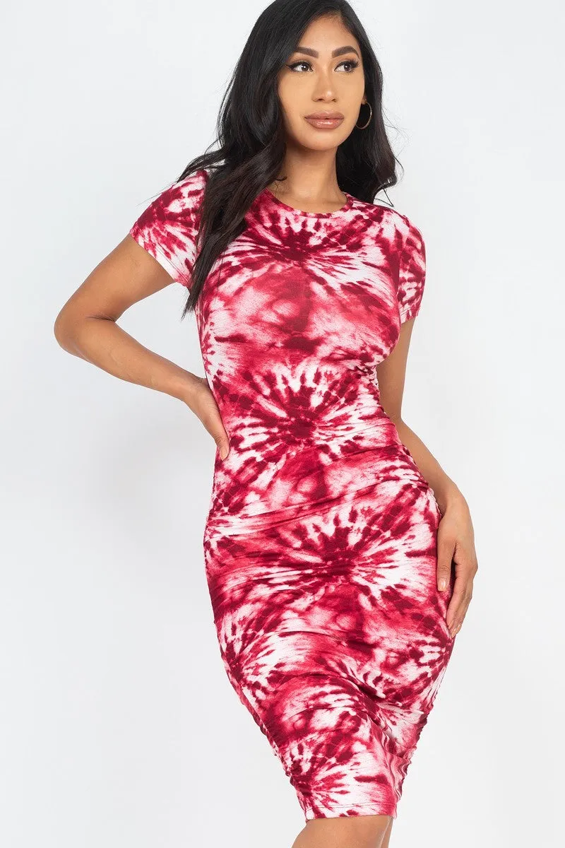 Tie-dye Printed Dress - 4 colors - Ships from The US