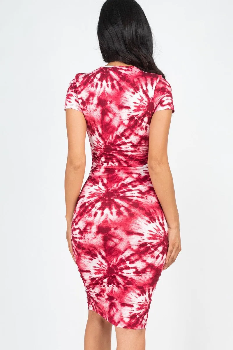 Tie-dye Printed Dress - 4 colors - Ships from The US